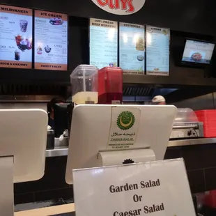 a sign for a salad