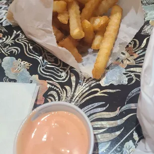 Fries with yummy fry sauce.