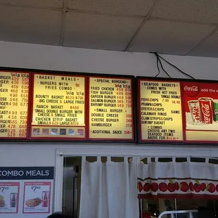 Menu as of April 21st, 2017