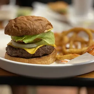 2. 1/2 lb. Burger Combo with onion rings