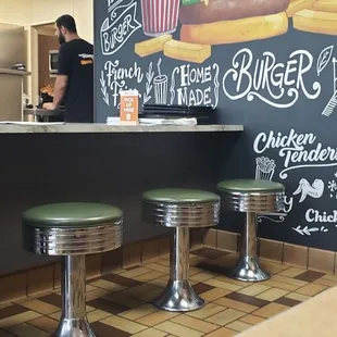 The floor and stools look original GW