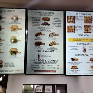 sushi and sashimi, menu