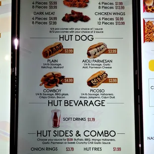 Chicken hot dogs and sides