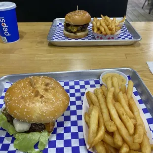 Burgers &amp; fries.