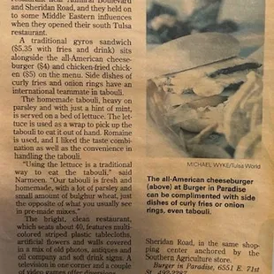an old newspaper article