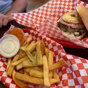 Fries &amp; Hawaiian Cheeseburger