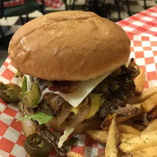 The Jungle Burger - my friend had this. Looks so good! He didn't finish it
