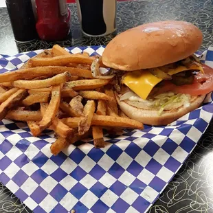 Burger island cheese burger