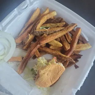 Jr burger. Well what's left of it.