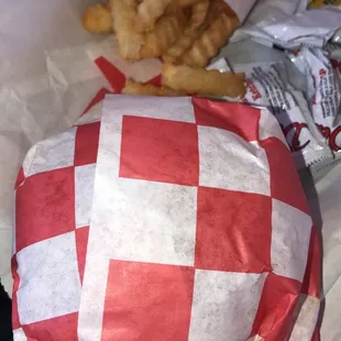 Cheeseburger and fries