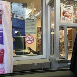 Drive-thru window.