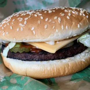 Impossible Whopper (I added my own Violife cheese). It&apos;s $3 Whopper Wednesdays with the app!