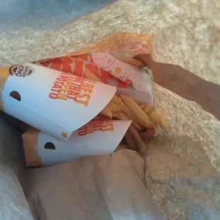 Fries &amp; 2 chicken sandwiches