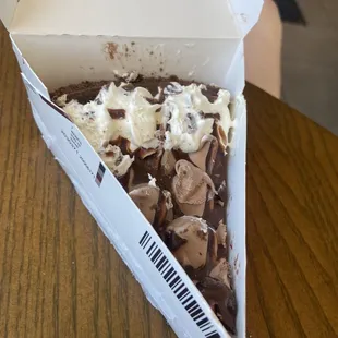 a piece of cake in a box