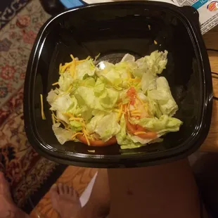 Side salad.  Not worth the $1.79 price tag