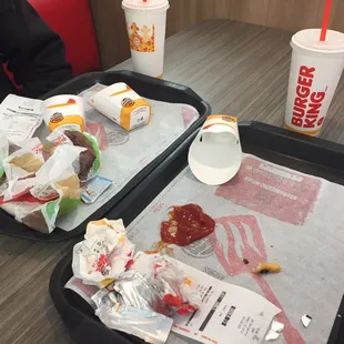 We ate that cold cardboard food though, ready to barf though