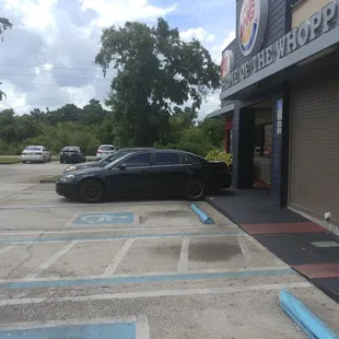 I don't know why, but this is where the employees park at the main entrance. How rude.