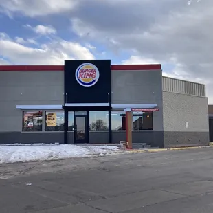 the front of the building