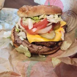 Double whopper with cheese