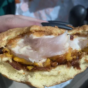 Raw BBQ Bacon and Cheese BK Royal Crispy Chicken