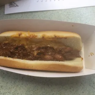 I get better, tastier chili dogs for cheaper from the little cart vendor at the bus station on Colfax at Auraria.