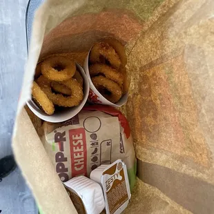 the inside of a paper bag