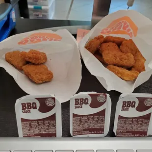 I ate a couple nuggies on the way back to the office.