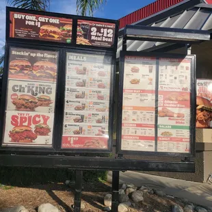 Drive-thru menu as of 7-8-2021
