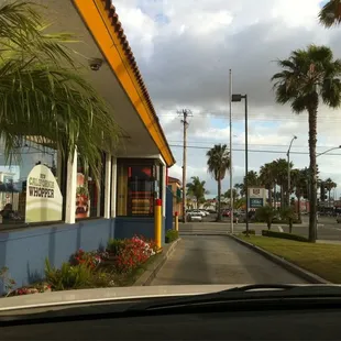 outside