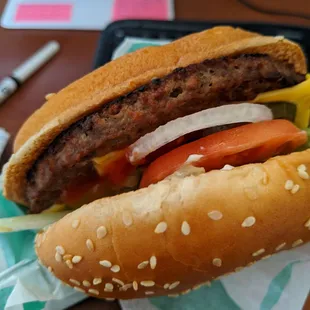 Impossible Burger with cheese