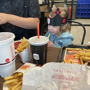 My daughter and her French Fries