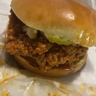 Spicy chicken sandwich