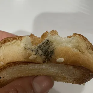 Moldy bread at this Burgee King ( June 23, 2022)