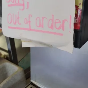 Broken drink machine