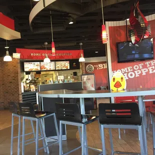 View from the inside.  This new concept updated location.  Very nice on the inside.