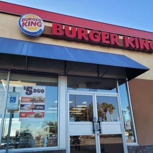 the front of the restaurant