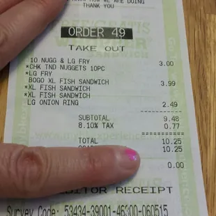 I did have a coupon. Very inexpensive to feed 3 people.