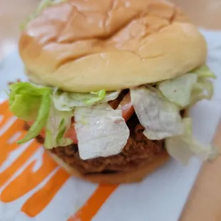 Crispy deluxe chicken sandwich