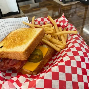 Hot ham and cheese, add jalapeños