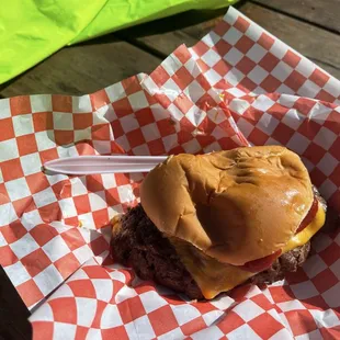 Double cheese with grilled onions