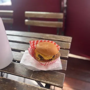 Fancy double cheeseburger