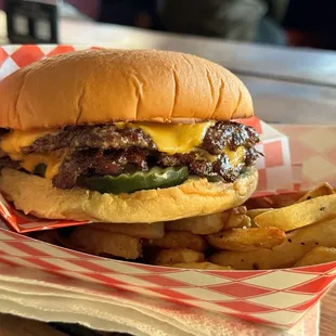 Double Cheeseburger &amp; Fries!