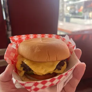 Fancy double cheese burger