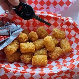 Side of small tater tots $4.99.....