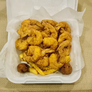 Fried shrimp platter