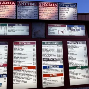 Restaurant menu -- 5/24/24