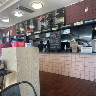 Inside of burger mania