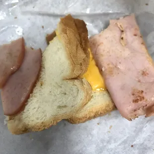 Ham and cheese sandwich