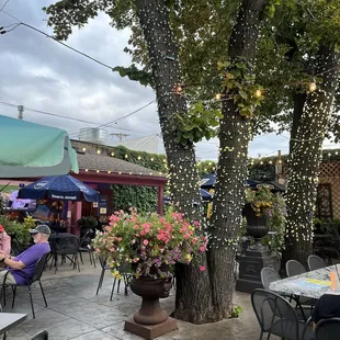 Outdoor patio so nice with great music at a perfect volume