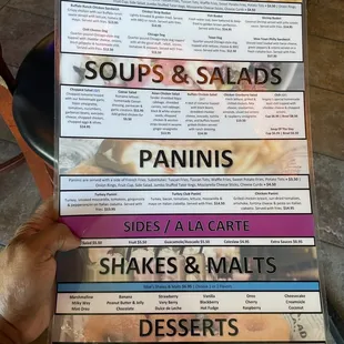 menu, sushi and sashimi